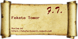 Fekete Tomor névjegykártya